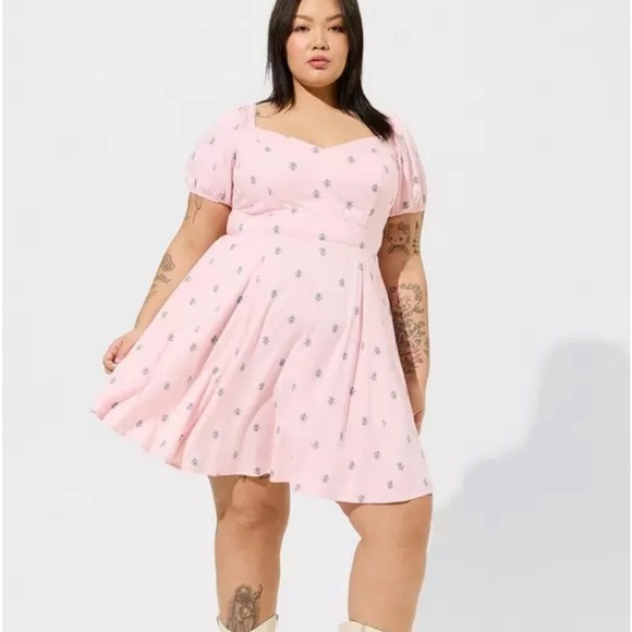 Torrid Summer off the Shoulder Dress - Picture 1 of 8